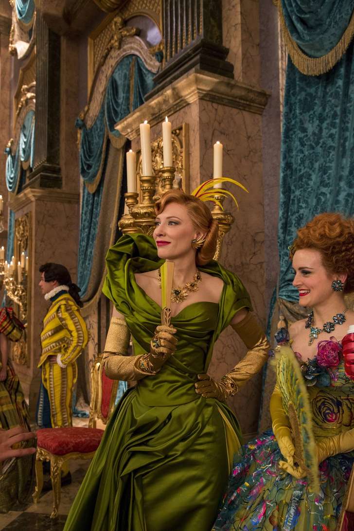 Cate Blanchett is the Stepmother and Sophie McShera is Drisella in Disney’s live-action feature “Cinderella” which brings to life the timeless images from Disney’s 1950 animated masterpiece.